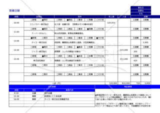 Excelで作る、表で見やすいA41枚営業日報（報告書）