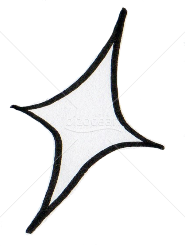 きらりと光る輝き（線画）