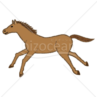 【2026年】「イラスト」温かい手描き風の駆ける干支の馬