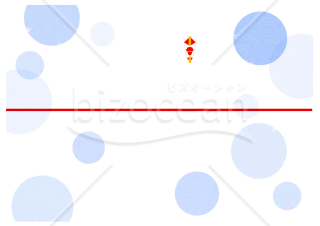 【のし紙】水色の水玉模様の背景と水引き　カジュアル