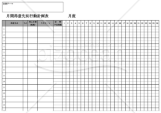 得意先別行動管理表