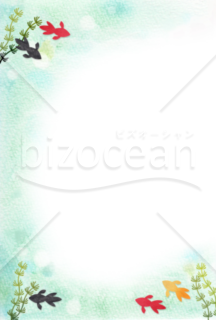 和風手描き風 金魚グリーティング Bizocean ビズオーシャン