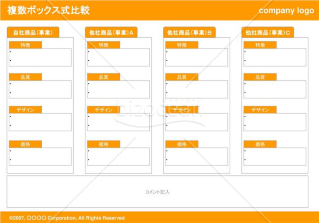複数ボックス式競合比較（Orange）