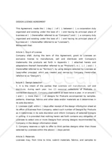 【和・英対訳】ライセンス契約書(意匠)2(5a037)／DESIGN LICENSE AGREEMENT