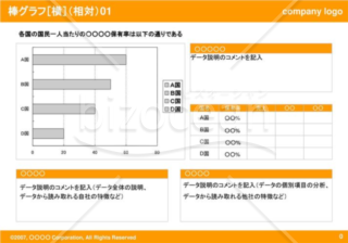 棒グラフ［横］（相対）01（Orange）