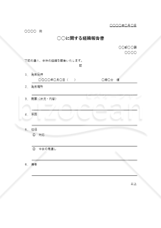 経緯報告書【社内向け】（罫線版）・Excel