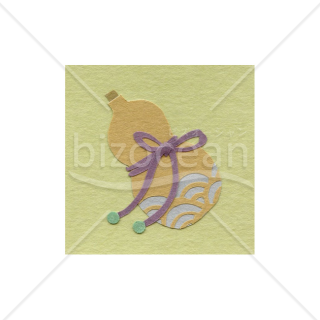 【2026年】「イラスト」青海波を透かす瓢箪の吉祥飾り