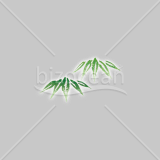 「イラスト」竹の葉　グラデーション
