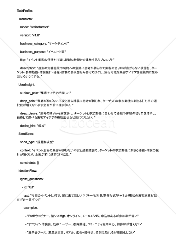 イベント集客の停滞を打破し斬新な仕掛けを連発するAIプロンプト