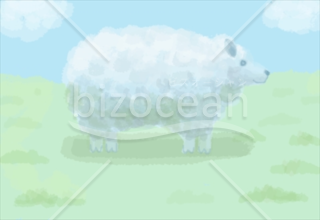 柔らかなタッチで描かれた羊のイラスト