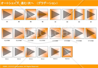 オートシェイプ　進む-次へ　（グラデーション）(オレンジ)
