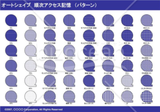 オートシェイプ　順次アクセス記憶　（パターン）（ネイビー）