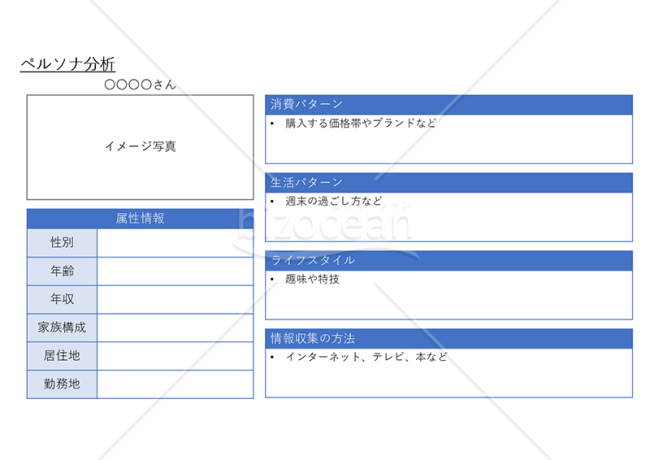 ペルソナ分析・PowerPoint