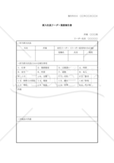 新入社員リーダー報告書001