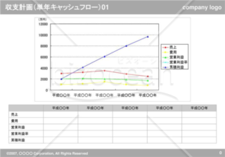 収支計画（単年キャッシュフロー）01（Gray）