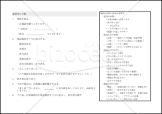 電話受付手順