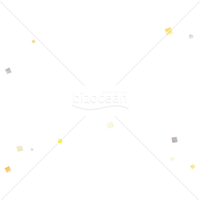 「イラスト」金・銀の紙吹雪04