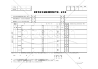 健康保険被保険者証回収不能・滅失届（社会保険庁版）