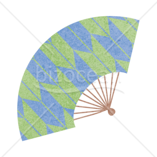 【2026年】「イラスト」爽やかな矢絣（やがすり）模様の扇