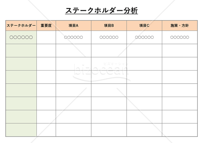 ステークホルダー分析・PowerPoint