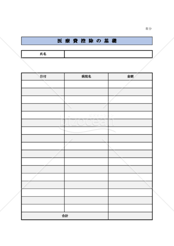 医療費控除の基礎　1人用　PDF