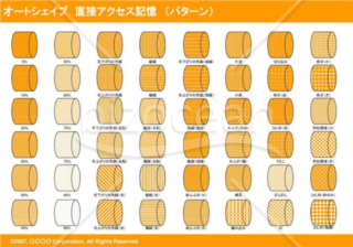 オートシェイプ　直接アクセス記憶　（パターン）（オレンジ）