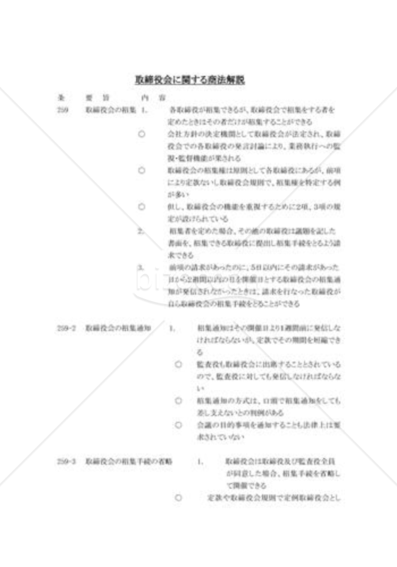 取締役会に関する商法解説