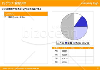 円グラフ（割合）02（Orange）