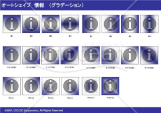 オートシェイプ　情報　（グラデーション）(ネイビー)