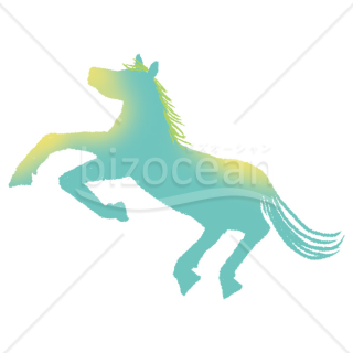 【2026年】「イラスト」パステル画風のグラデーションの馬