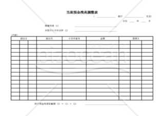 当座預金残高調整表