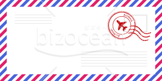 フレンチカラーの海外郵便のメール素材