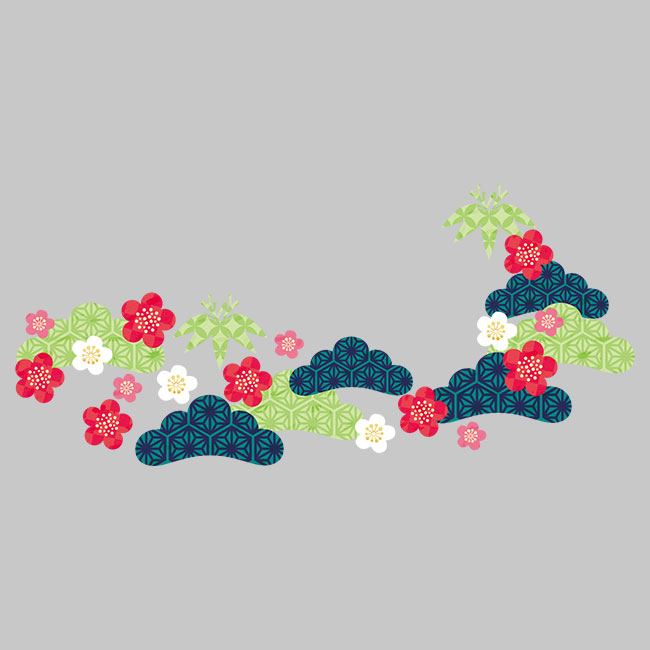 イラスト 和柄の松竹梅03 Bizocean ビズオーシャン