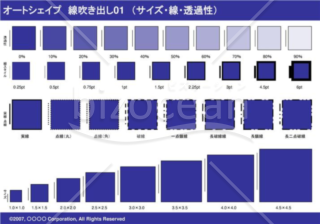 オートシェイプ　線吹き出し01（枠付き）　（サイズ・線・透過性）(ネイビー)