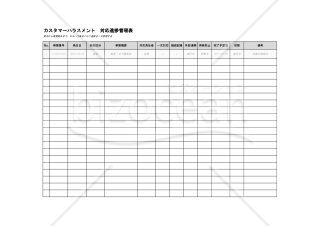 カスハラ対応進捗管理表
