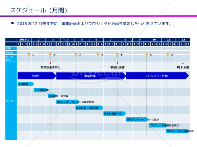 月間スケジュール（コンサル風）2018