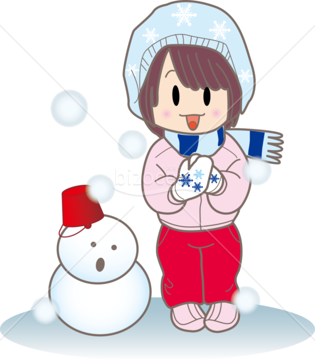 雪だるまと少女