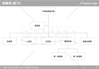 組織図（縦）01（Gray）