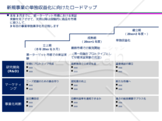 事業計画 新規事業 ロードマップ