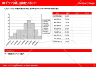 棒グラフ［縦］（頻度分布）01（Red）