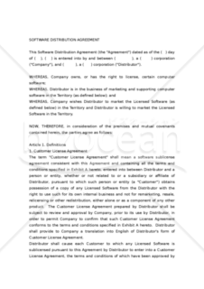 【和・英対訳】販売店契約書（ソフトウエア）(2a062)／SOFTWARE DISTRIBUTION AGREEMENT