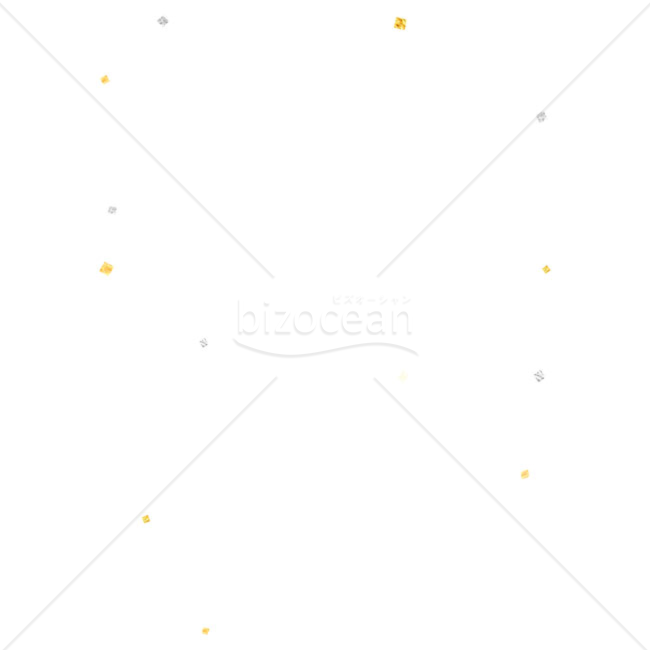 「イラスト」金・銀の紙吹雪01