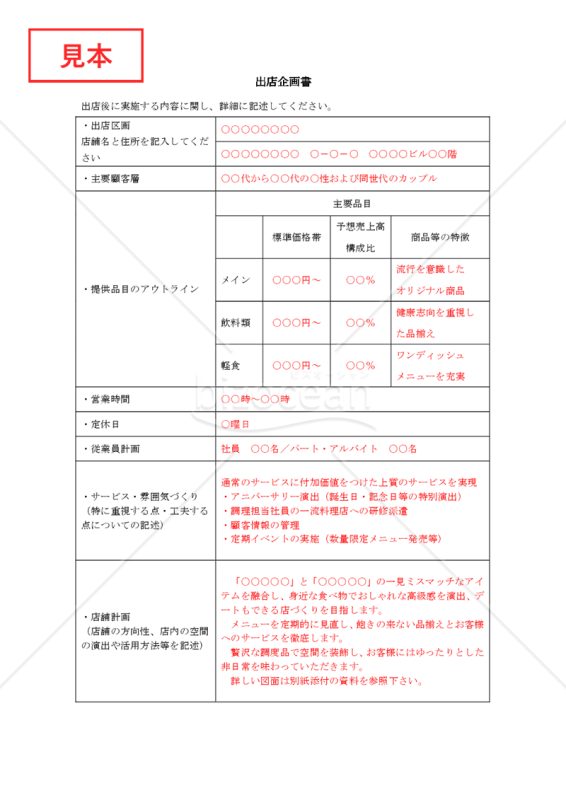 新規出店の企画書【例文付き】