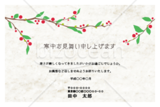 小さな花が咲いた枝が映える寒中見舞いはがき Bizocean ビズオーシャン 小さな花が咲いた枝が映える寒中見舞いはがき Bizocean ビズオーシャン